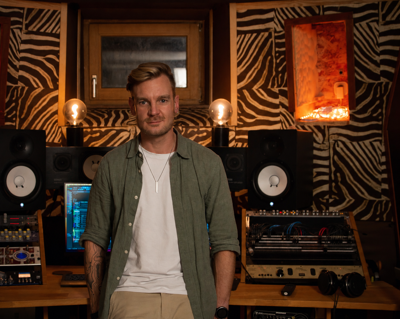 Dominic Pavelt in his studio